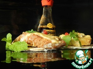 Рецепт Горячие бутерброды с шампиньонами в соевом соусе