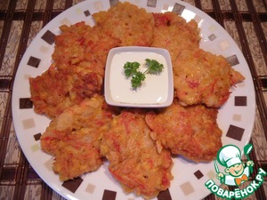 Рецепт Оладьи с креветками и кукурузой