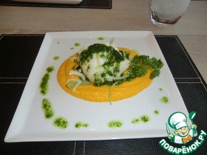 Рецепт Треска с морковным пюре и соусом "Гремолата"