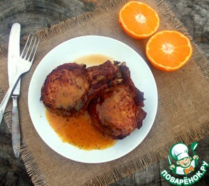 Рецепт Свинина на кости с мандариновым соусом