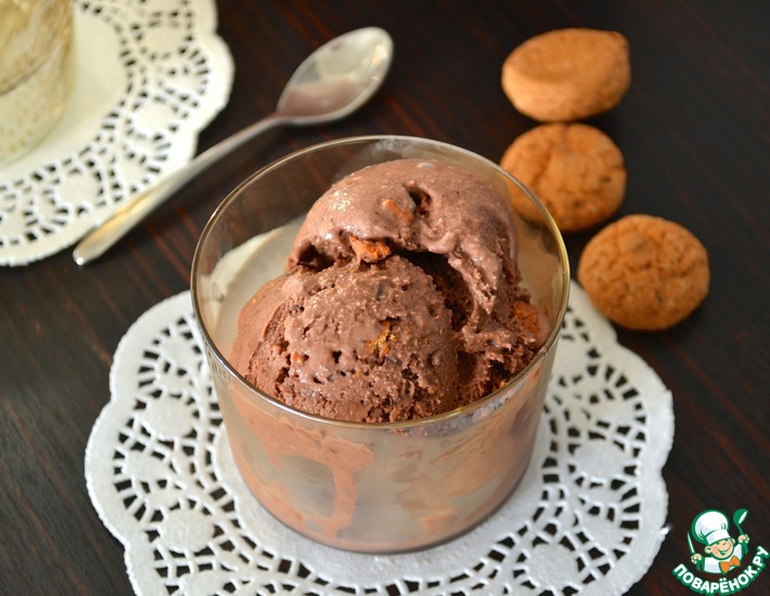 Рецепт: Хрустящее шоколадное мороженое