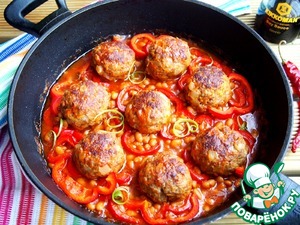 Рецепт Тефтели в фасолево-томатном соусе