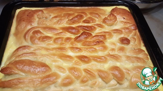 Домашний плетённый пирог