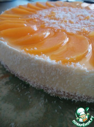 Рецепт Творожно-персиковый торт с мюсли
