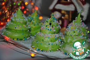 Рецепт Безе "Новогодние ёлочки"
