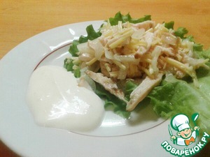 Рецепт Салат из копченой курицы с дыней