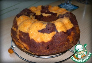 Рецепт Мраморный кекс с яблочным пюре