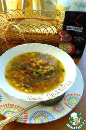 Рецепт Густой суп с фасолью и овощами