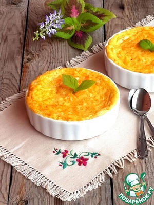 Рецепт Десертный манный омлет с морковью