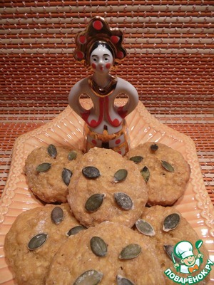 Рецепт Тыквенное печенье с овсяными хлопьями и пряностями
