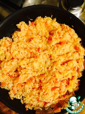 Рецепт Самый вкусный рис с сыром и помидорами