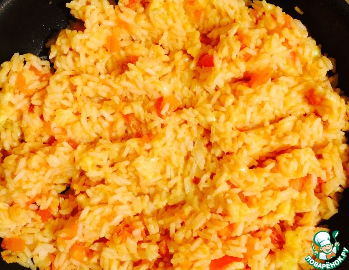 Рецепт: Рис с сыром и помидорами
