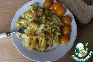 Рецепт Картошка, жаренная с яйцами по афонскому рецепту монастыря Кутлумуш