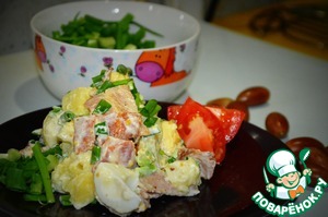 Рецепт Теплый салат с картофелем и беконом