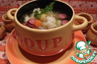 Рецепт: Суп с горохом и цветной капустой