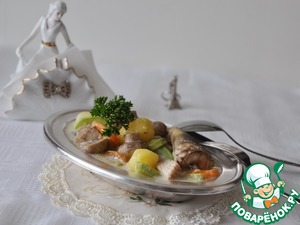 Рецепт Бланкет из белой рыбы с грибами