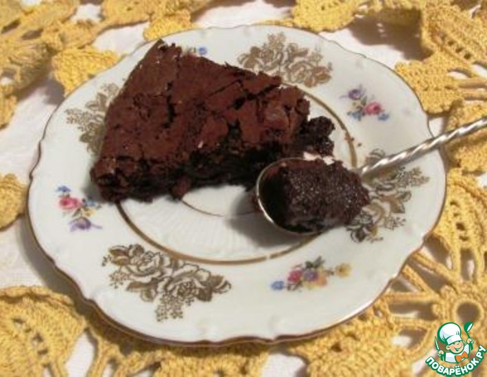 Рецепт: Очень шоколадный торт без муки