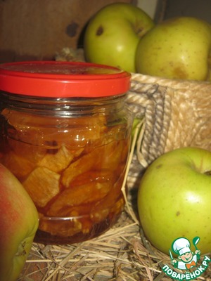 Рецепт Яблочные дольки в ванильной карамели "Муха в янтаре"
