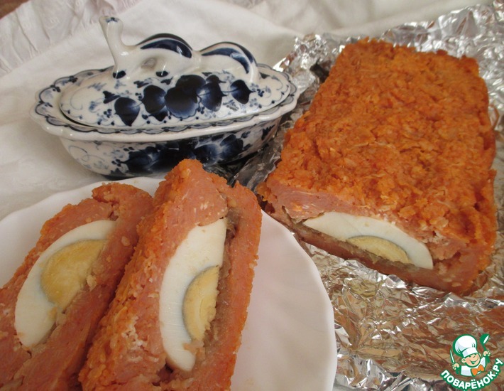 Рецепт: Запеканка из рисовых хлопьев с томатом и яйцом