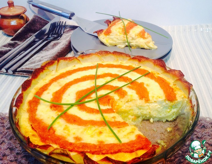 Рецепт: Каталонский картофельный тарт с соусом Ромеско