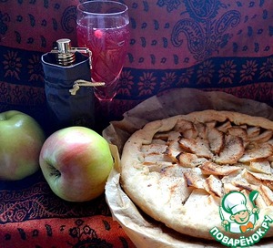 Рецепт Галета с яблоками и овсяно-имбирной крошкой