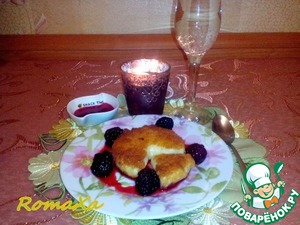Рецепт Жаренный камамбер с малиновым вареньем и ежевикой