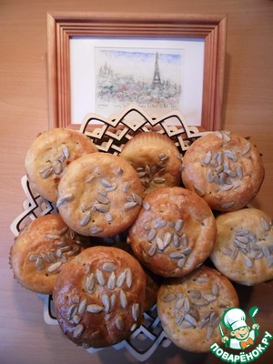 Рецепт Французкие закусочные кексы с козьим сыром и мятой