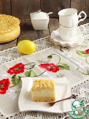 Рецепт Песочный пирог с манно-лимонным кремом
