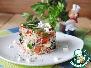 Рецепт Тёплый "Греческий" салат