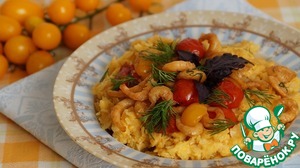 Рецепт Тыквенно-рисовая каша с креветками