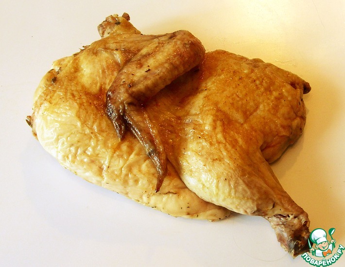 Рецепт: Холодная копченая курица в духовке