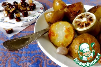 Рецепт: Запеченный картофель с карамельными орехами