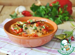 Рецепт Рыба в остром томатном соусе "А-ля храйме"