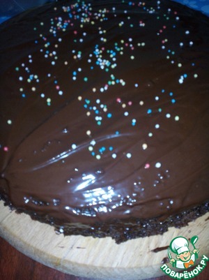 Рецепт Шоколадный торт с творожной начинкой