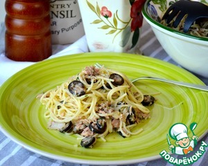 Рецепт Спагетти с консервированным тунцом