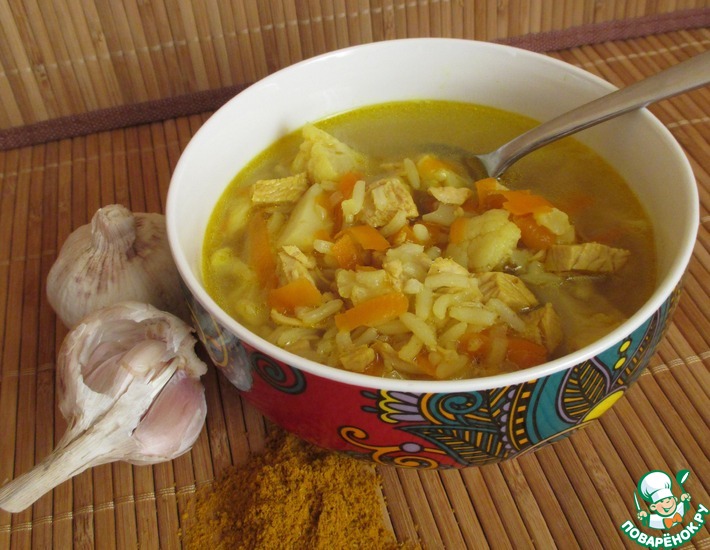 Рецепт: Суп Индейка-карри с цветной капустой