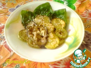 Рецепт Теплый салат из баклажанов и кабачков с карри
