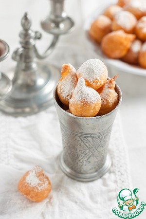 Рецепт Французские заварные пончики Пе-де-нонн (Рet-de-nonne)