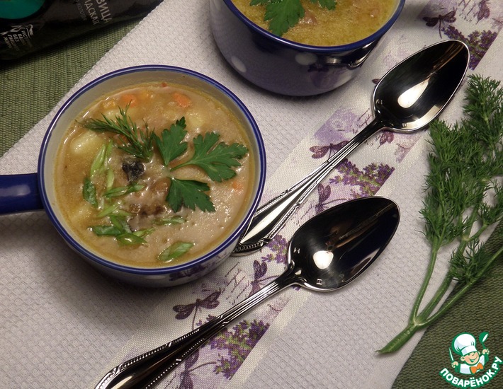Рецепт: Суп с чечевицей и черносливом