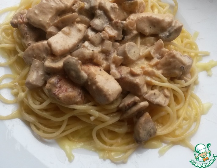 Рецепт приготовления пасты с курицей в сливочном соусе и грибами | Быстрый и вкусный способ приготовить итальянское блюдо