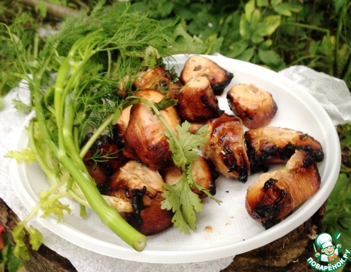 Рецепт: Куриный шашлык в японском маринаде