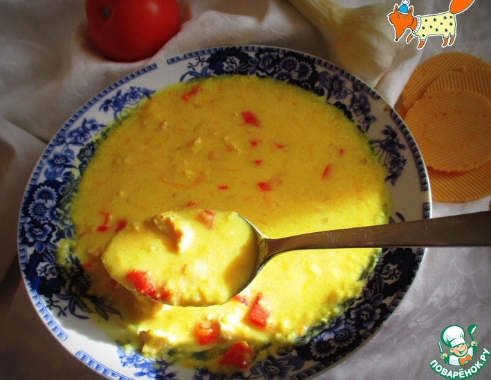 Рецепт: Суп сырно-кукурузный Намёк на Мексику