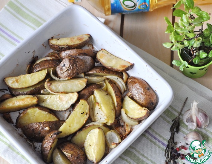 Рецепт: Картофель, запечённый с розмарином