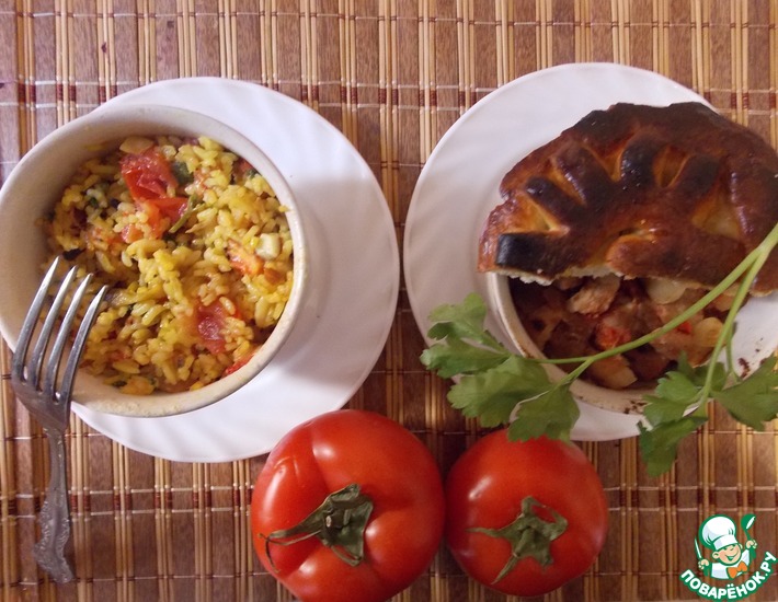 Рис с мясом и овощами в горшочках – кулинарный рецепт