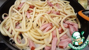 Паста с ветчиной и помидорами - пошаговый рецепт приготовления с фото