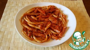 Паста с ветчиной и помидорами - пошаговый рецепт приготовления с фото