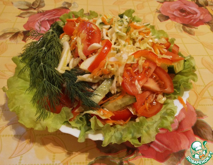 Рецепт: Салат из капусты весенний