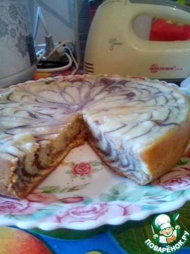 Пирог зебра в мультиварке