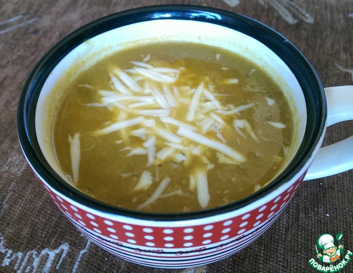 Рецепт: Tыквенный суп-пюре с чечевицей