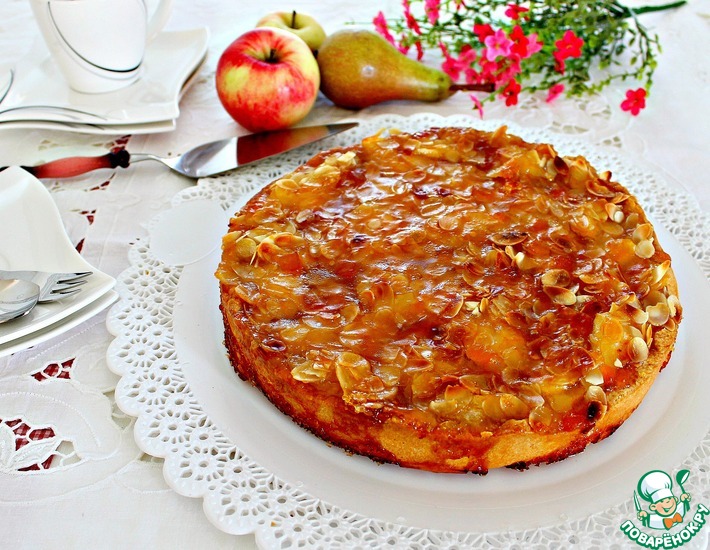 Рецепт: Яблочный пирог с пудингом